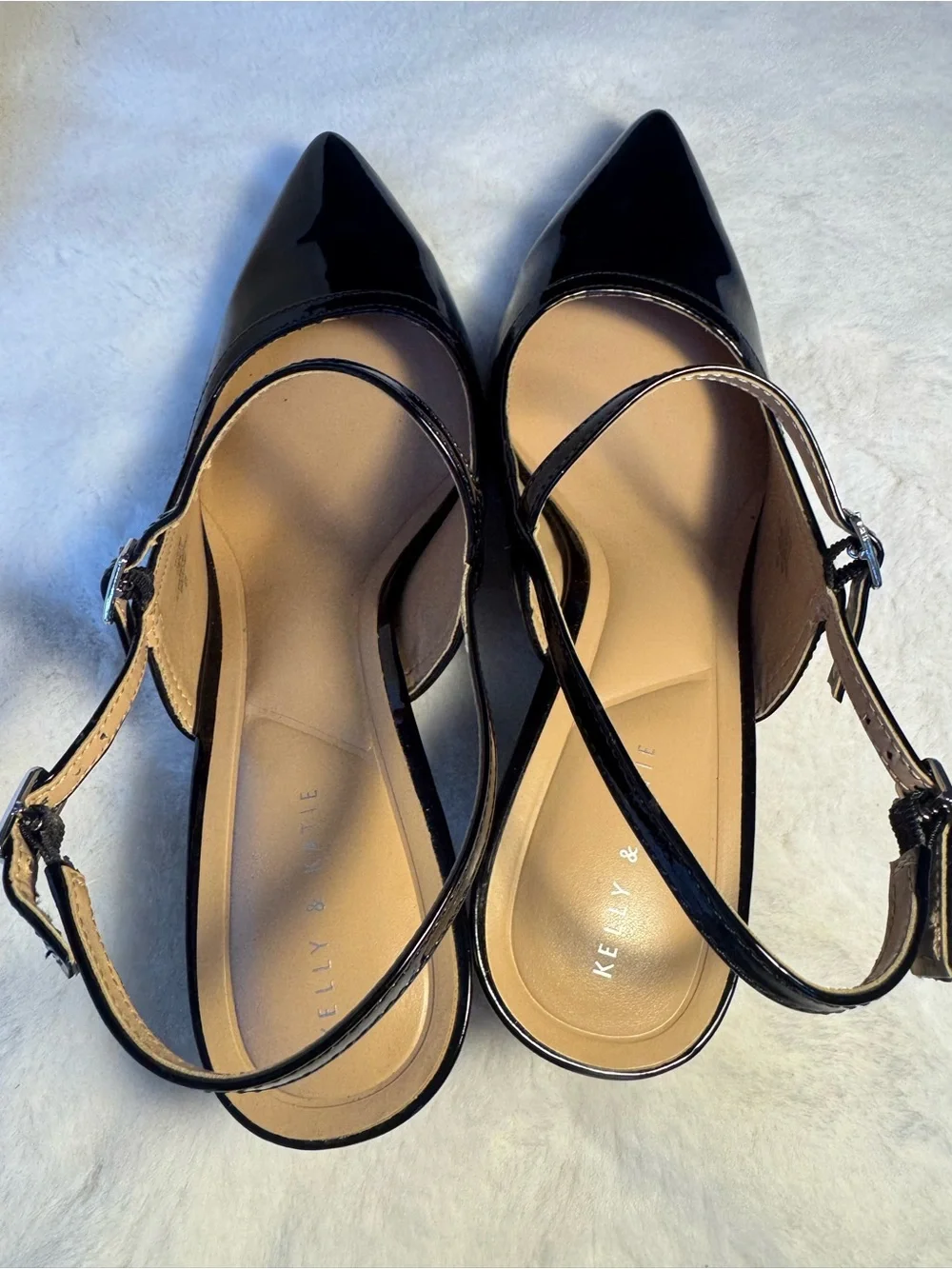 Kelly & Katie Black Patent Slingback Pointed Toe 3” Heel Size 11 - Picture 3 of 7